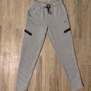 Gray Sweatpants with Black Accents